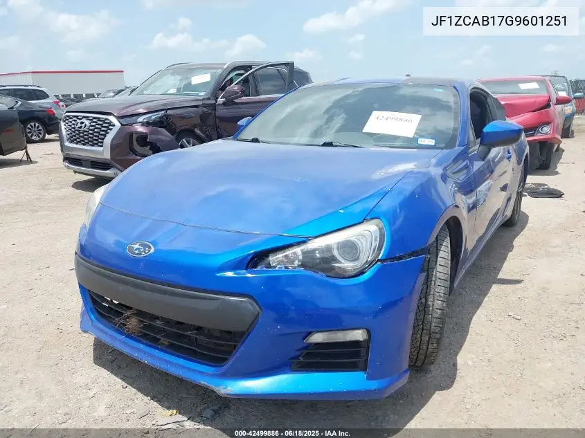 2016 Subaru Brz Premium VIN: JF1ZCAB17G9601251 Lot: 42499886