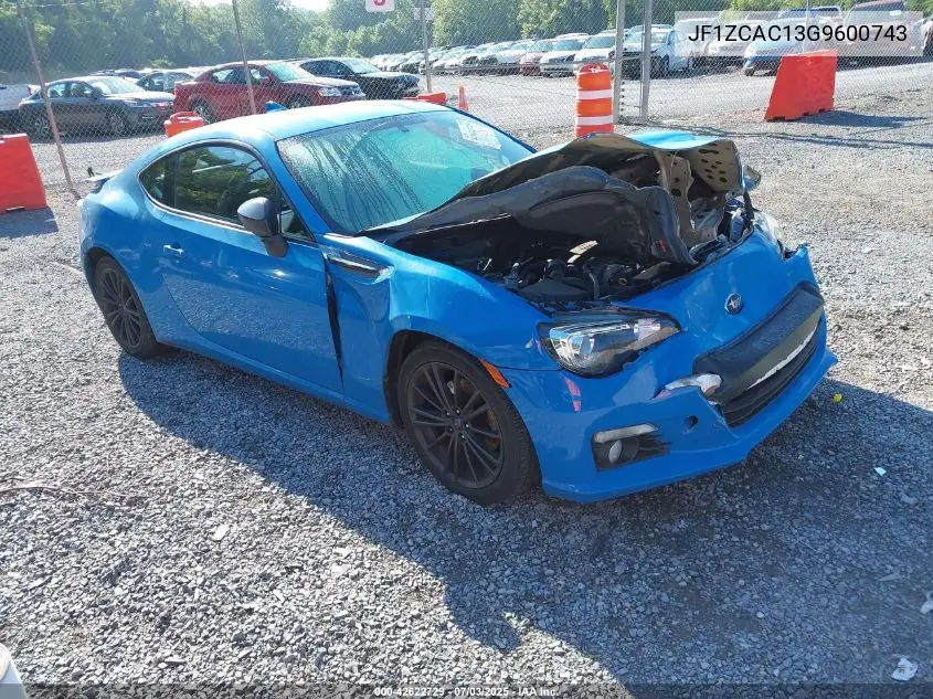 2016 Subaru Brz Series.hyperblue VIN: JF1ZCAC13G9600743 Lot: 42622729