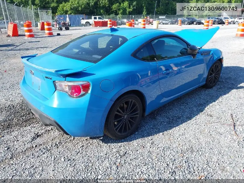2016 Subaru Brz Series.hyperblue VIN: JF1ZCAC13G9600743 Lot: 42622729