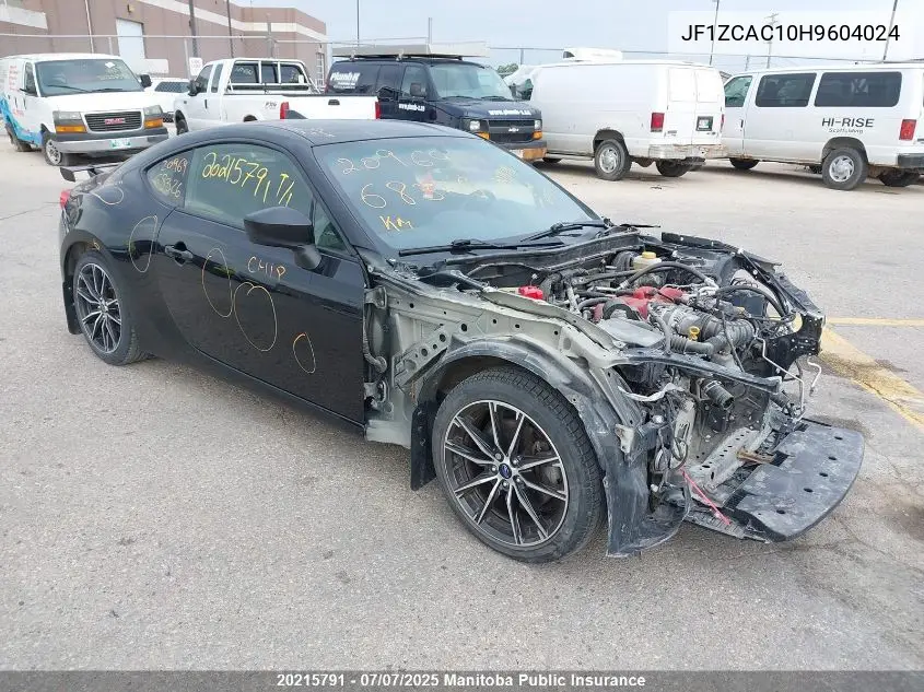 2017 Subaru Brz VIN: JF1ZCAC10H9604024 Lot: 20215791