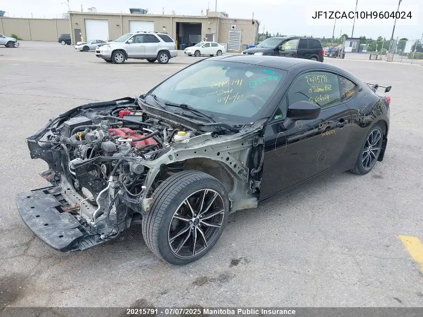 2017 Subaru Brz VIN: JF1ZCAC10H9604024 Lot: 20215791