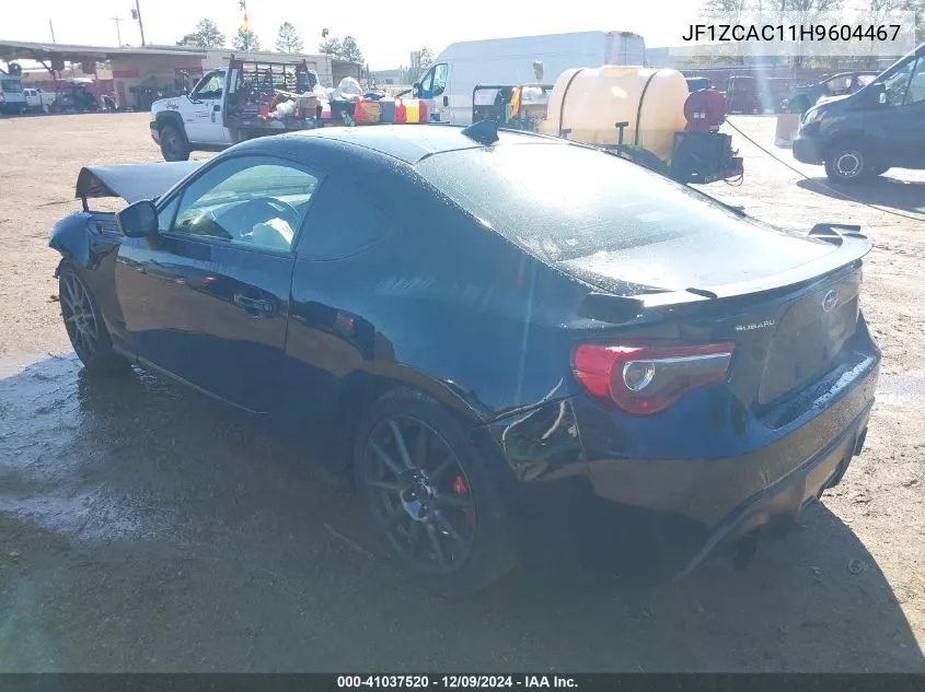 2017 Subaru Brz Limited VIN: JF1ZCAC11H9604467 Lot: 41037520