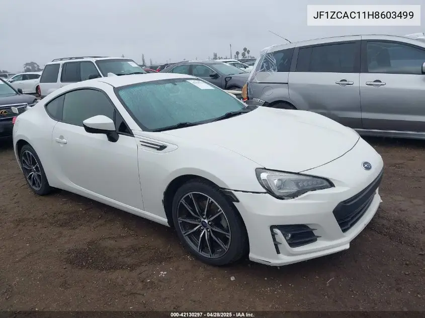 2017 Subaru Brz Limited VIN: JF1ZCAC11H8603499 Lot: 42130297