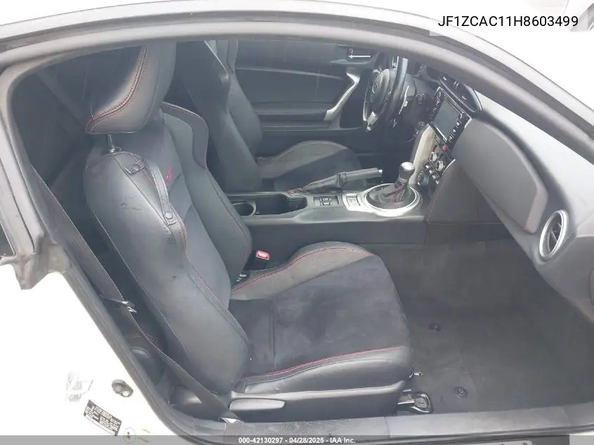 2017 Subaru Brz Limited VIN: JF1ZCAC11H8603499 Lot: 42130297