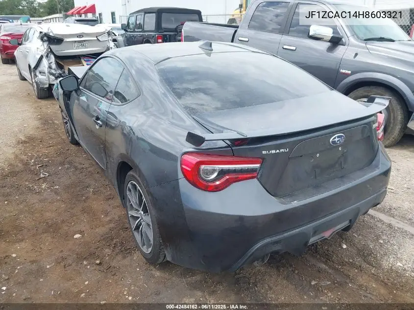 2017 Subaru Brz Limited VIN: JF1ZCAC14H8603321 Lot: 42484162
