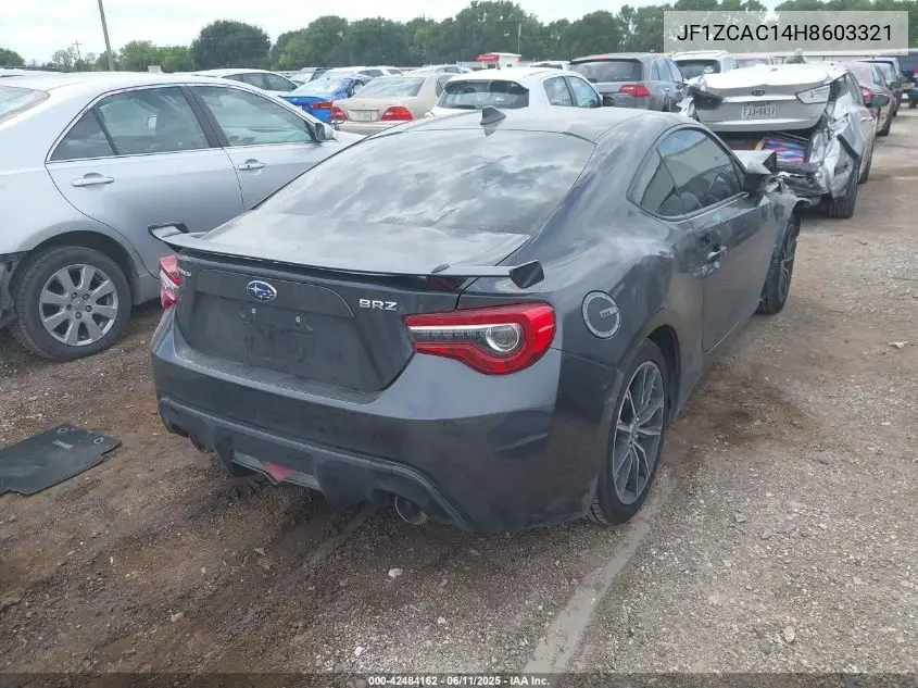2017 Subaru Brz Limited VIN: JF1ZCAC14H8603321 Lot: 42484162