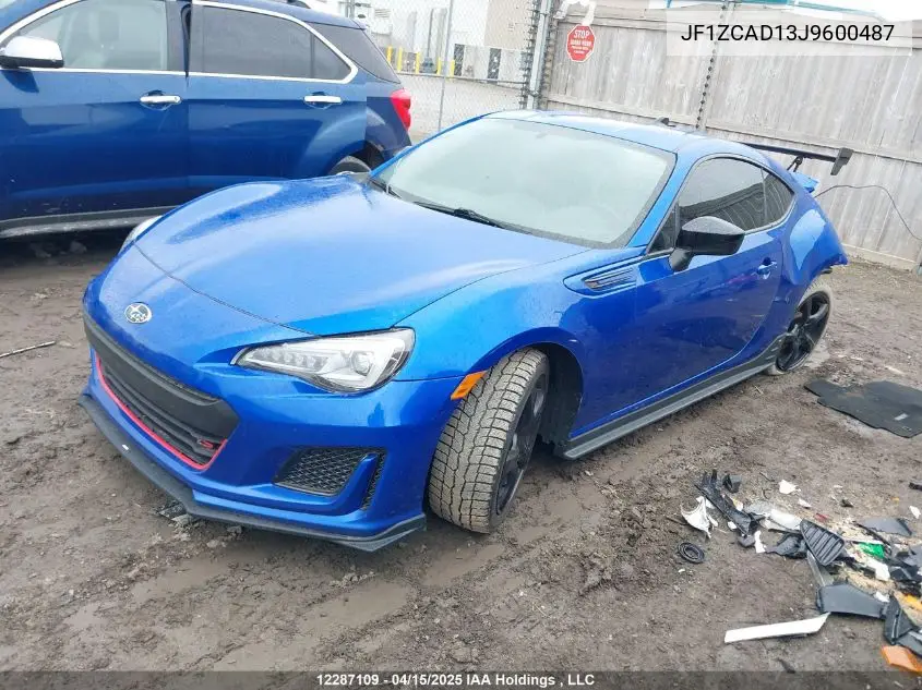 2018 Subaru Brz Ts VIN: JF1ZCAD13J9600487 Lot: 12287109