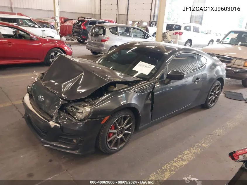 2018 Subaru Brz Limited VIN: JF1ZCAC1XJ9603016 Lot: 40069606
