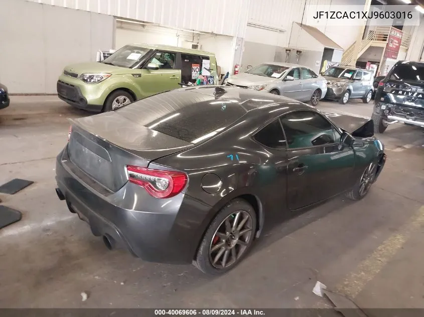 2018 Subaru Brz Limited VIN: JF1ZCAC1XJ9603016 Lot: 40069606