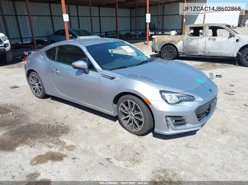 2018 Subaru Brz Limited VIN: JF1ZCAC14J8602868 Lot: 41964663