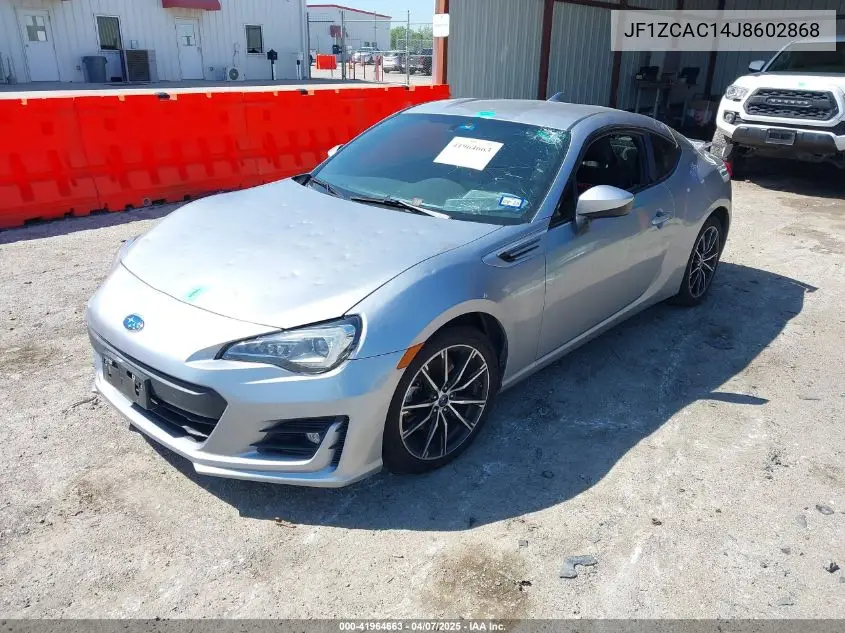 2018 Subaru Brz Limited VIN: JF1ZCAC14J8602868 Lot: 41964663