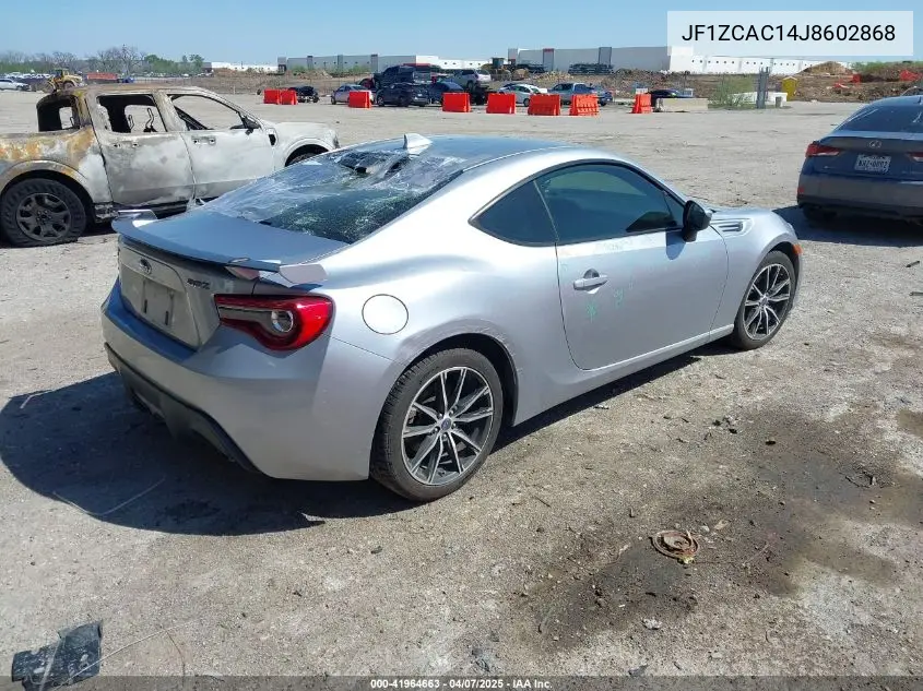 2018 Subaru Brz Limited VIN: JF1ZCAC14J8602868 Lot: 41964663