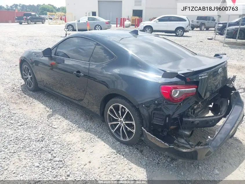 2018 Subaru Brz Premium VIN: JF1ZCAB18J9600763 Lot: 42237939