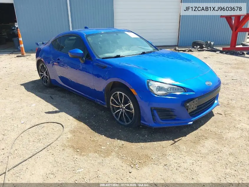 2018 Subaru Brz Premium VIN: JF1ZCAB1XJ9603678 Lot: 42713553