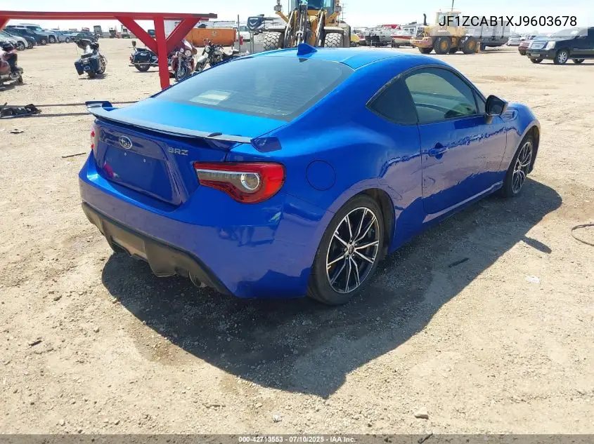 2018 Subaru Brz Premium VIN: JF1ZCAB1XJ9603678 Lot: 42713553