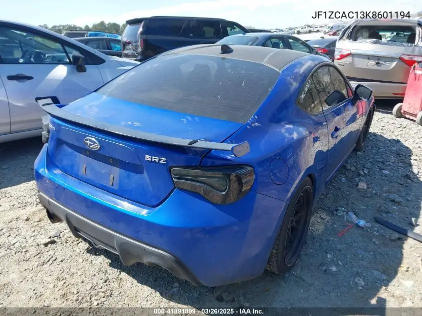 2019 Subaru Brz Limited VIN: JF1ZCAC13K8601194 Lot: 41891899