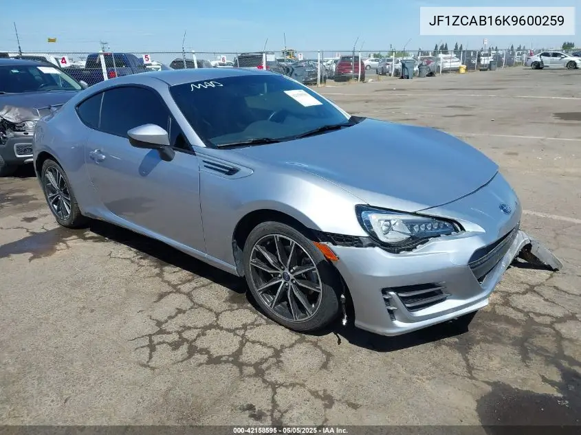 2019 Subaru Brz Premium VIN: JF1ZCAB16K9600259 Lot: 42158595