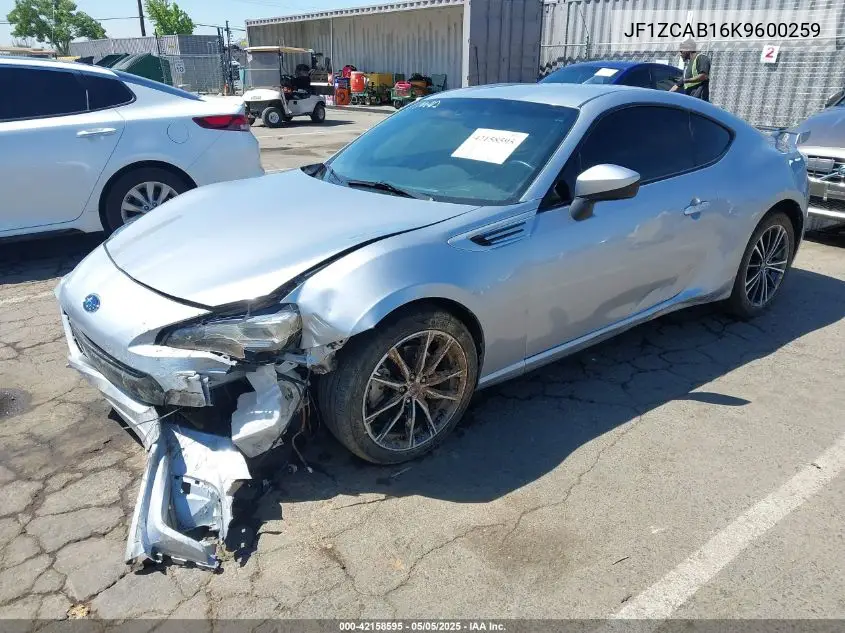 2019 Subaru Brz Premium VIN: JF1ZCAB16K9600259 Lot: 42158595