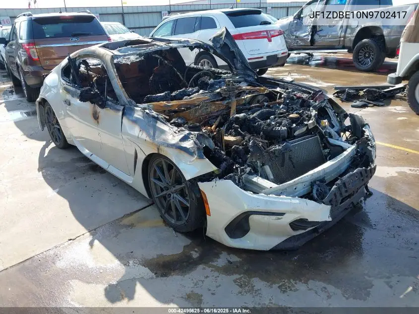 2022 Subaru Brz Limited VIN: JF1ZDBE10N9702417 Lot: 42495625