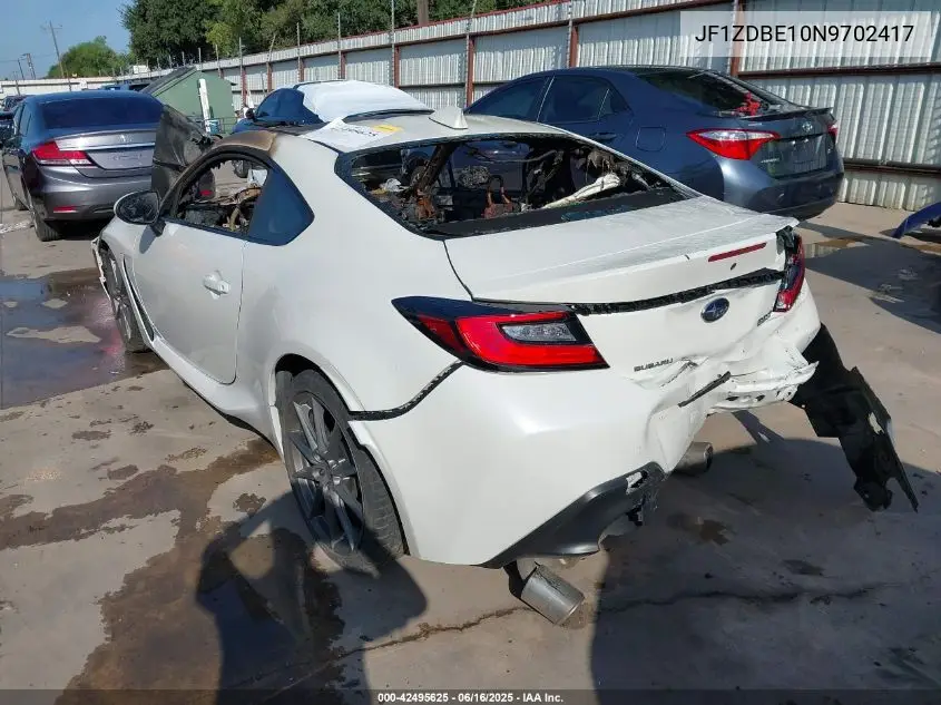 2022 Subaru Brz Limited VIN: JF1ZDBE10N9702417 Lot: 42495625