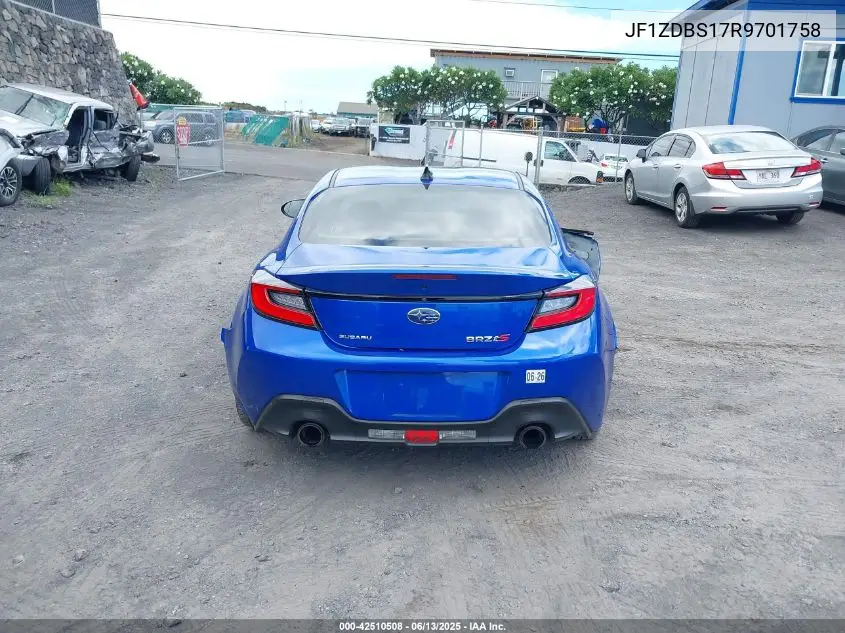 2024 Subaru Brz Ts VIN: JF1ZDBS17R9701758 Lot: 42510508