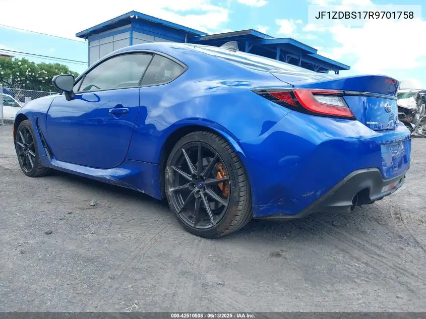 2024 Subaru Brz Ts VIN: JF1ZDBS17R9701758 Lot: 42510508