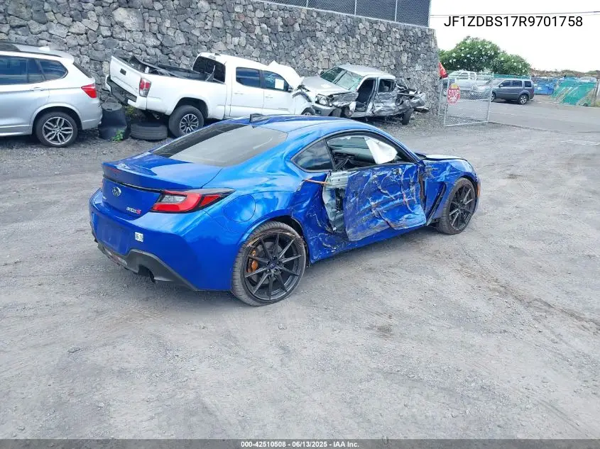 2024 Subaru Brz Ts VIN: JF1ZDBS17R9701758 Lot: 42510508