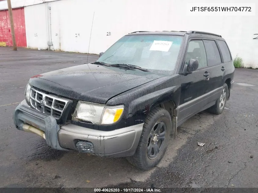 1998 Subaru Forester S VIN: JF1SF6551WH704772 Lot: 40625203