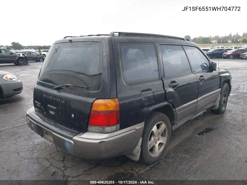 1998 Subaru Forester S VIN: JF1SF6551WH704772 Lot: 40625203