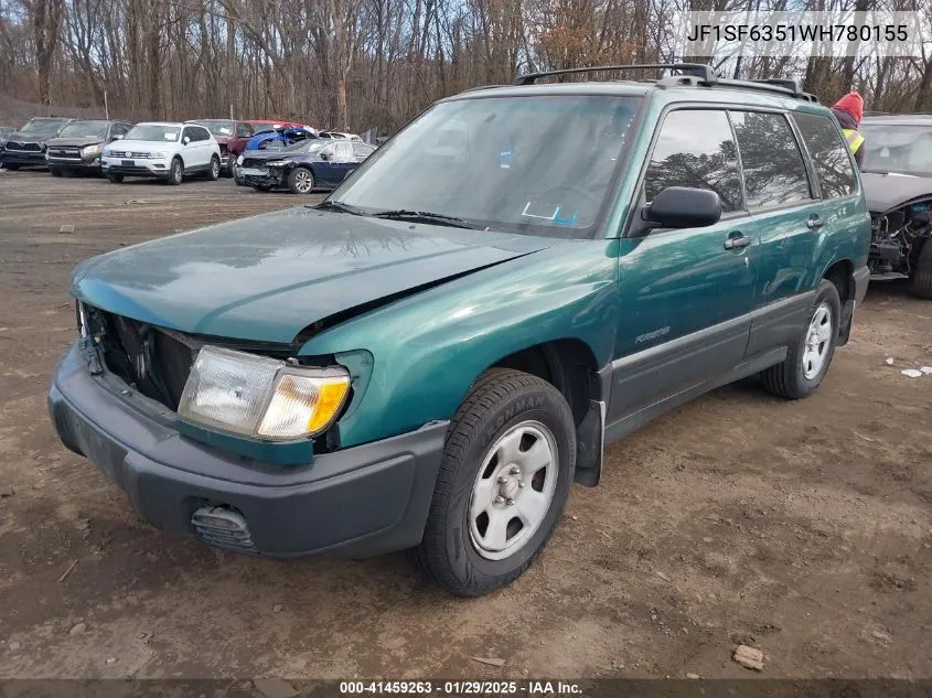 1998 Subaru Forester L VIN: JF1SF6351WH780155 Lot: 41459263