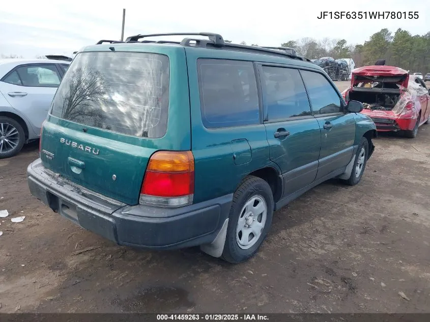 1998 Subaru Forester L VIN: JF1SF6351WH780155 Lot: 41459263