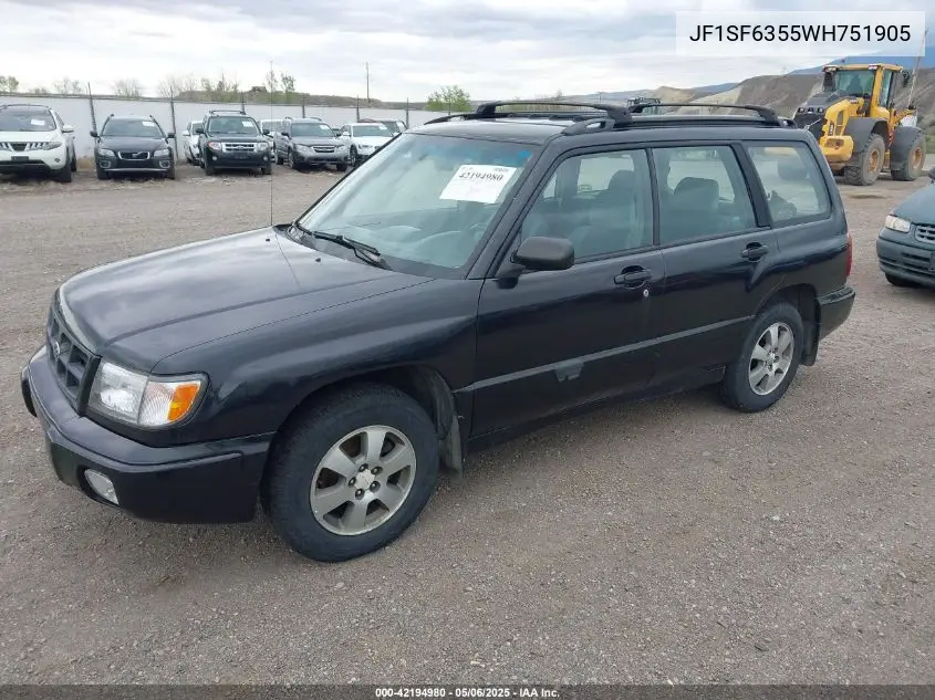 1998 Subaru Forester L VIN: JF1SF6355WH751905 Lot: 42194980