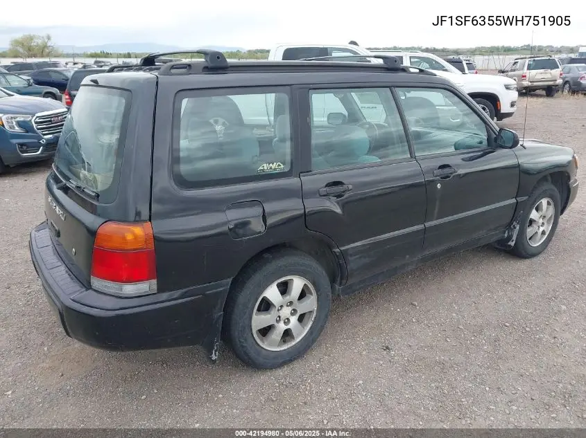 1998 Subaru Forester L VIN: JF1SF6355WH751905 Lot: 42194980