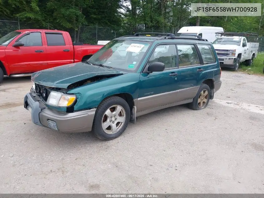 1998 Subaru Forester S VIN: JF1SF6558WH700928 Lot: 42507465
