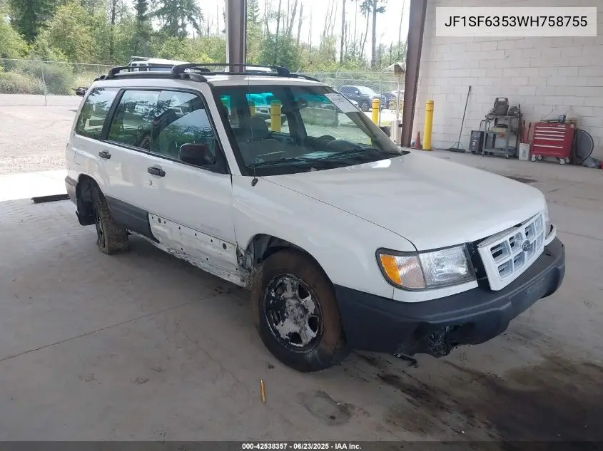 1998 Subaru Forester L VIN: JF1SF6353WH758755 Lot: 42538357