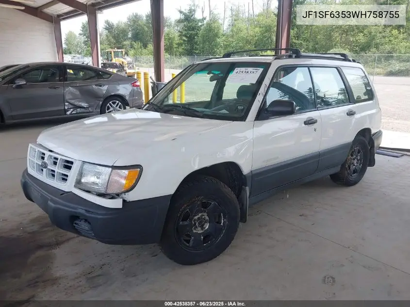 1998 Subaru Forester L VIN: JF1SF6353WH758755 Lot: 42538357