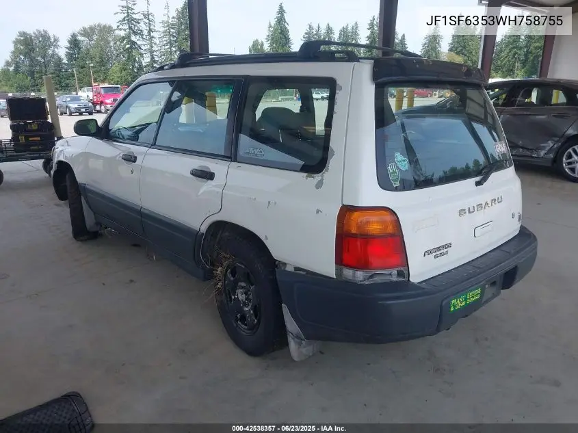 1998 Subaru Forester L VIN: JF1SF6353WH758755 Lot: 42538357