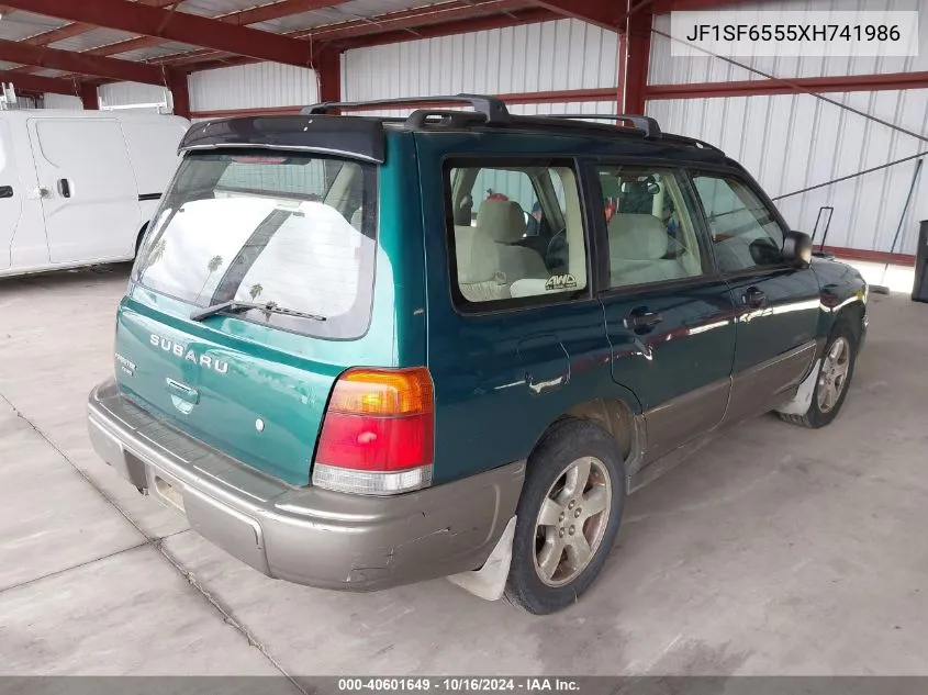1999 Subaru Forester S VIN: JF1SF6555XH741986 Lot: 40601649