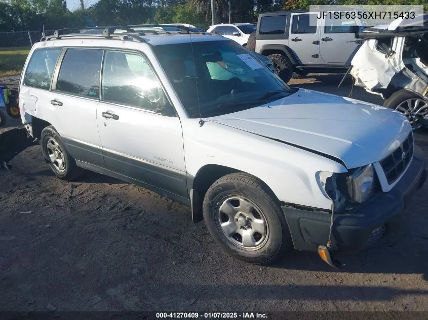 1999 Subaru Forester L VIN: JF1SF6356XH715433 Lot: 41270409