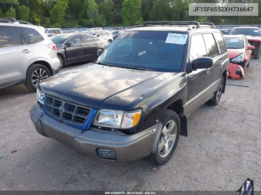 1999 Subaru Forester S VIN: JF1SF6552XH736647 Lot: 42565079