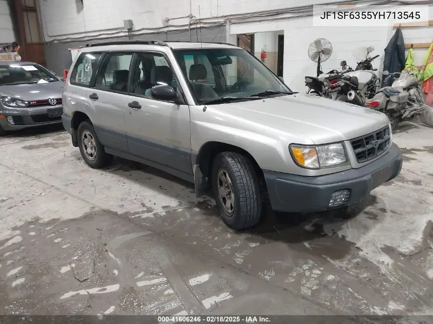 2000 Subaru Forester L VIN: JF1SF6355YH713545 Lot: 41606246