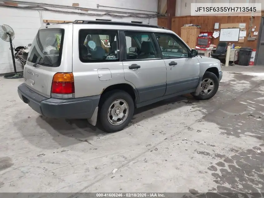 2000 Subaru Forester L VIN: JF1SF6355YH713545 Lot: 41606246