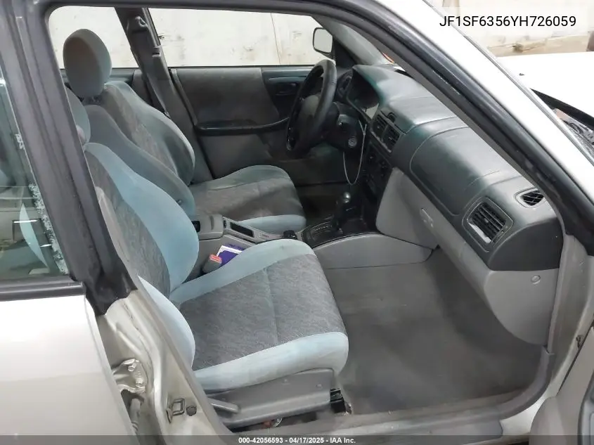 2000 Subaru Forester L VIN: JF1SF6356YH726059 Lot: 42056593