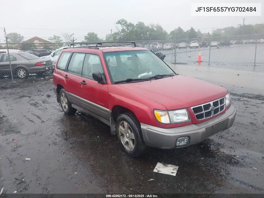 2000 Subaru Forester S VIN: JF1SF6557YG702484 Lot: 42262172
