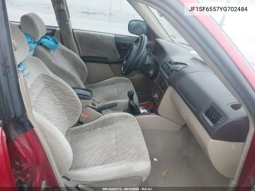 2000 Subaru Forester S VIN: JF1SF6557YG702484 Lot: 42262172