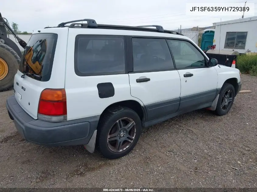 2000 Subaru Forester L VIN: JF1SF6359YH729389 Lot: 42434570