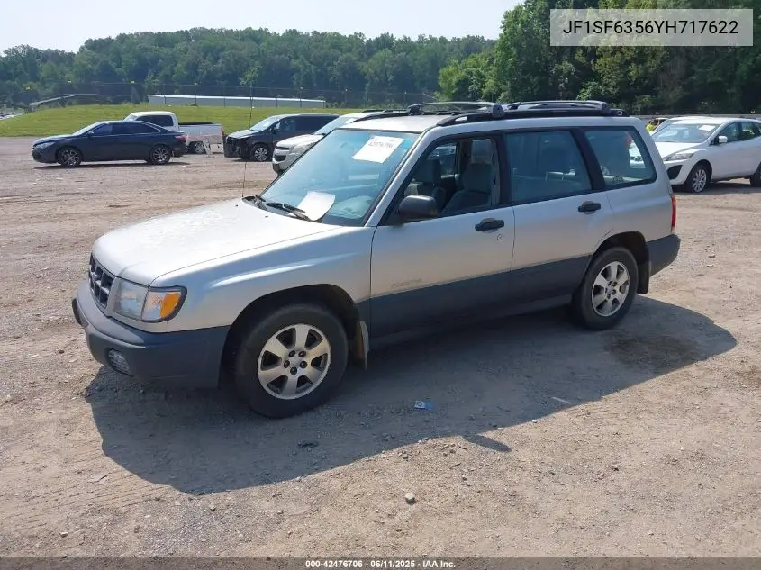 2000 Subaru Forester L VIN: JF1SF6356YH717622 Lot: 42476706