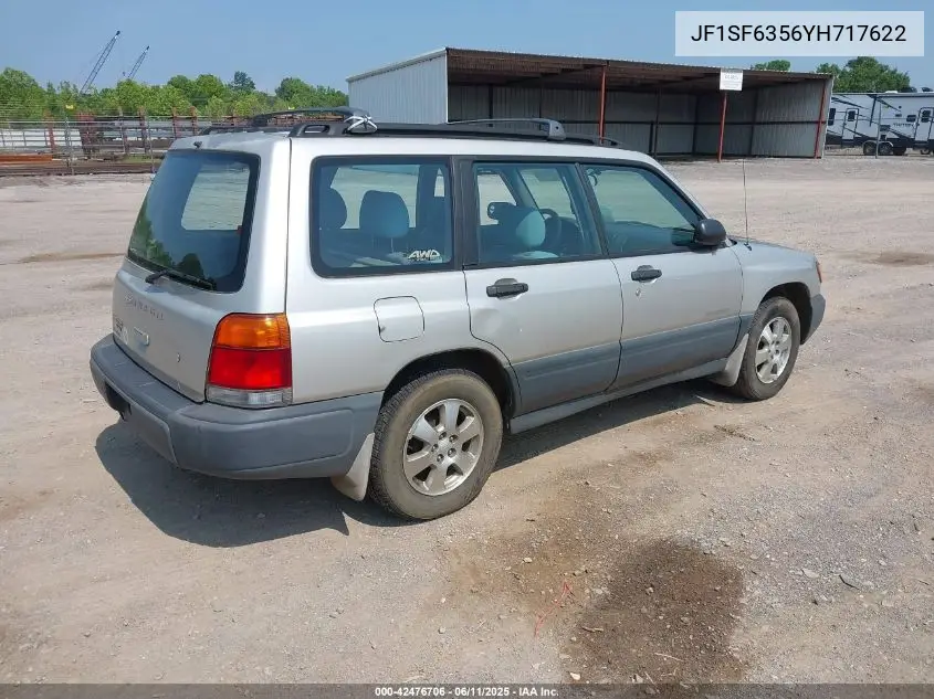2000 Subaru Forester L VIN: JF1SF6356YH717622 Lot: 42476706