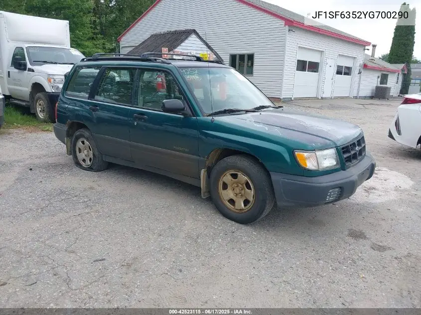 2000 Subaru Forester L VIN: JF1SF6352YG700290 Lot: 42523115