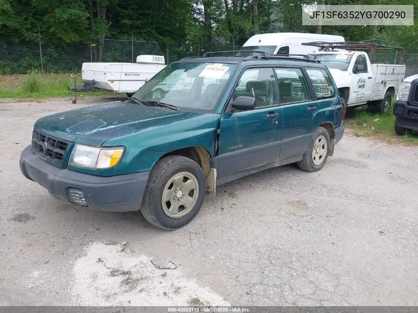 2000 Subaru Forester L VIN: JF1SF6352YG700290 Lot: 42523115